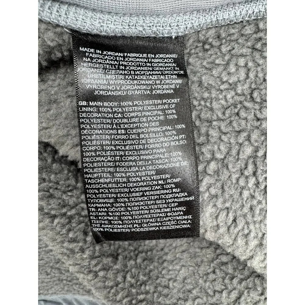 The North Face Full Zip Fleece Vest Mens XL Heathered Gray KERR Embroidered‎